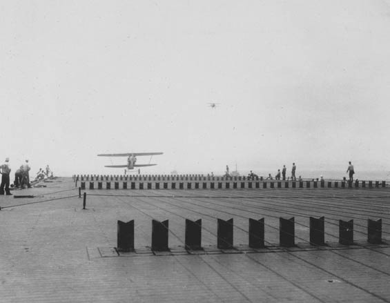 Aircraft Coming Aboard, Ca. 1928-30 (Source: Barnes) 